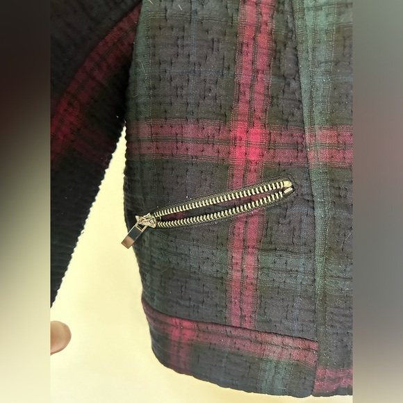 PRETTY LITTLE LIARS SPENCER Elizabeth & James Patti' Plaid Quilted Moto Jacket - Picture 8 of 12